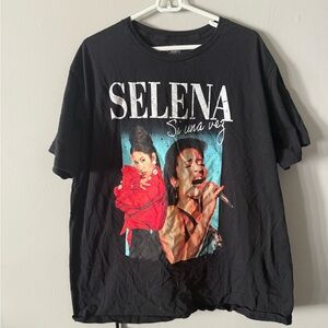 Vintage 90s Selena “Si Una Vez” Black T-Shirt – Size 2XL – Selena Merchandise